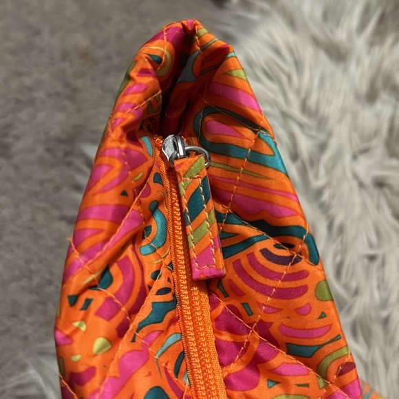 Like New Quilted Zip Top Tote-Vibrant Paisley Print-Shoulder Straps - Picture 14 of 16